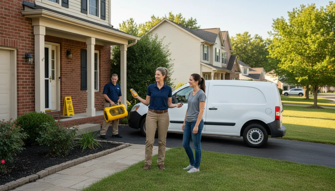 Residential water damage restoration in Mount Braddock, PA